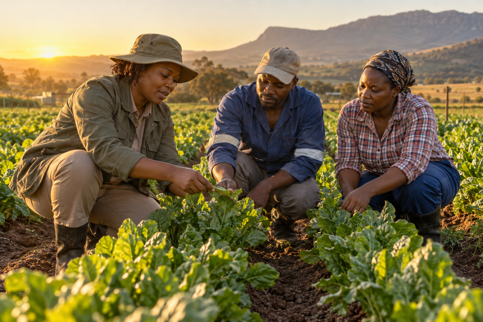 Illustrative agricultural training in a crop field